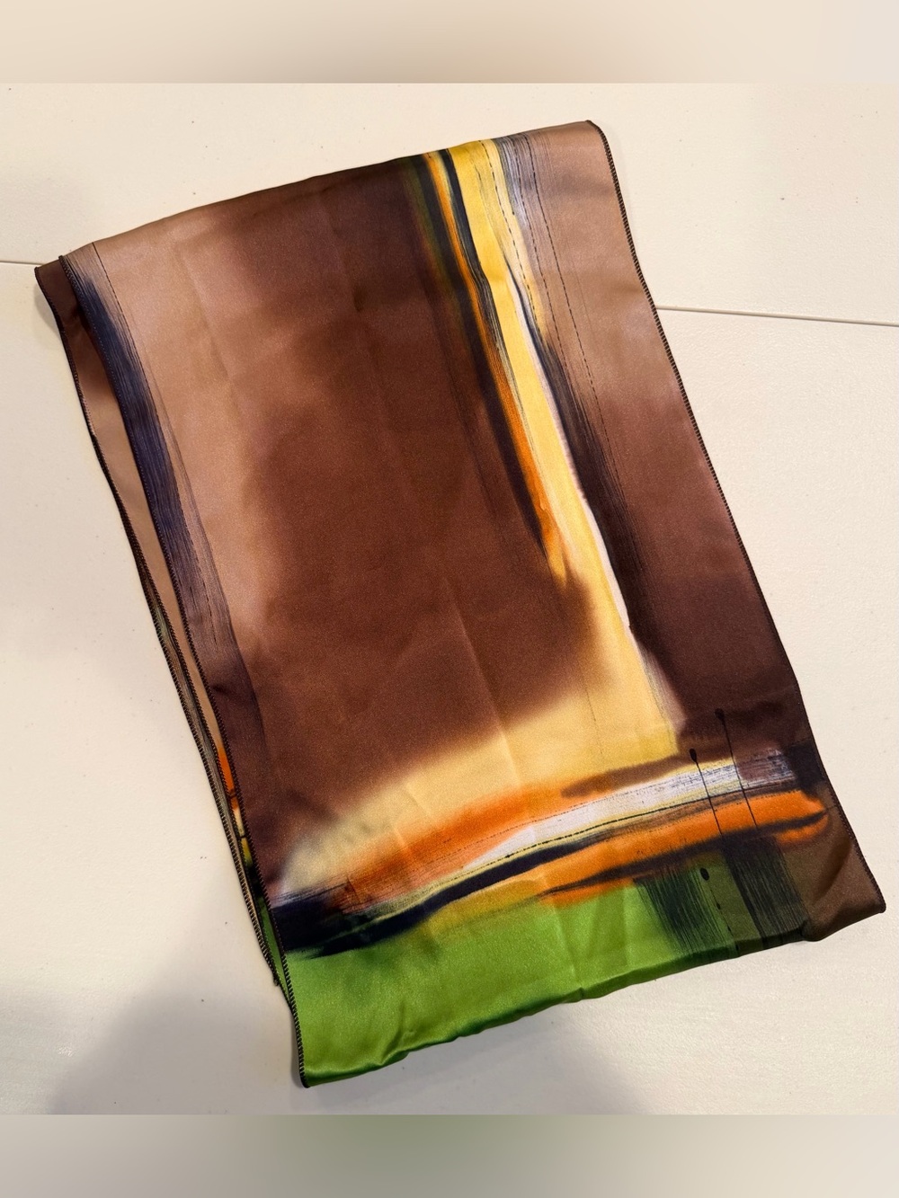 Vintage: J. Garcia | 100% Silk Scarf, Hand Painted Wearable Art, Made in USA